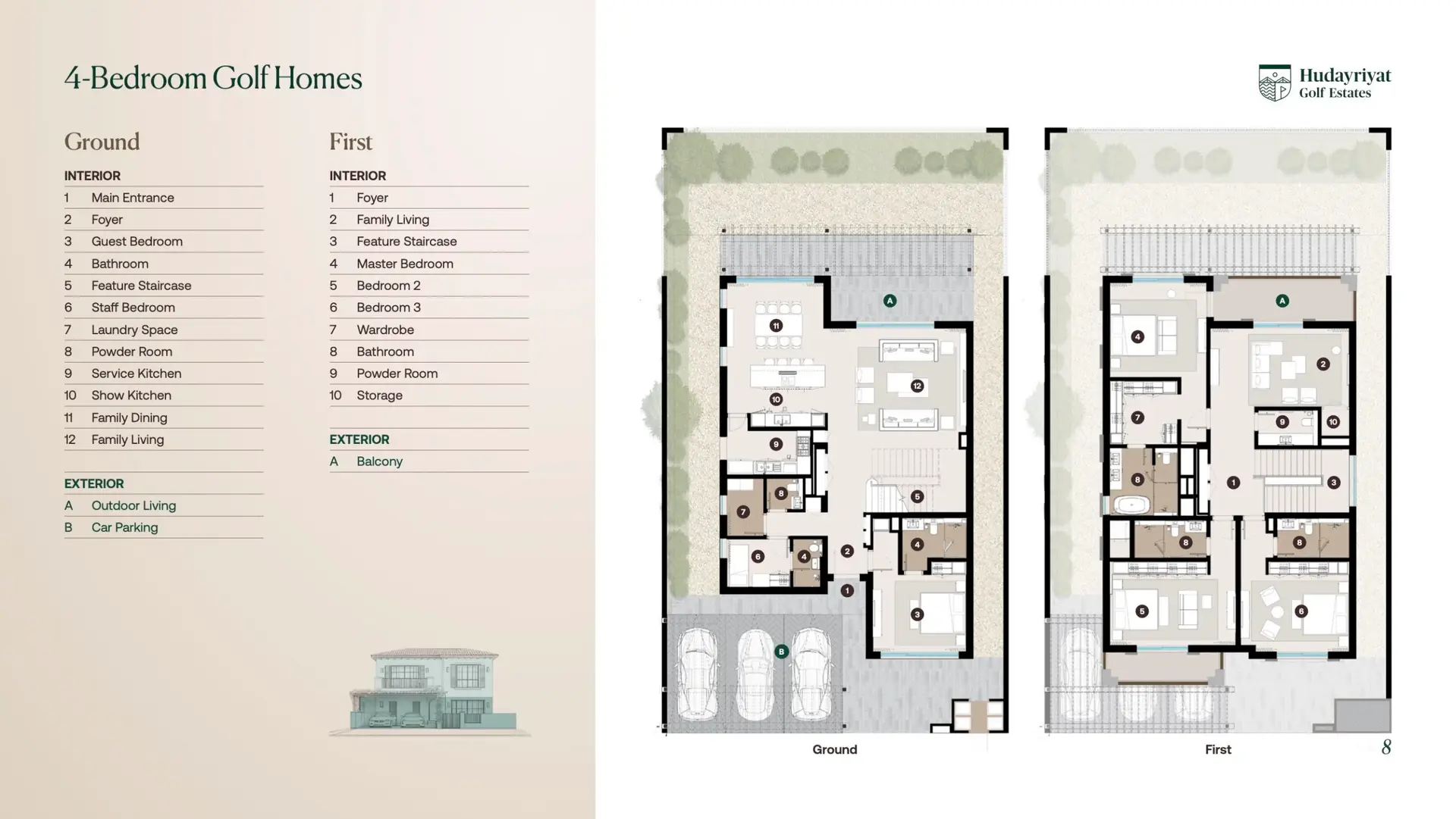 4-Bedroom Golf Homes Floor Plan