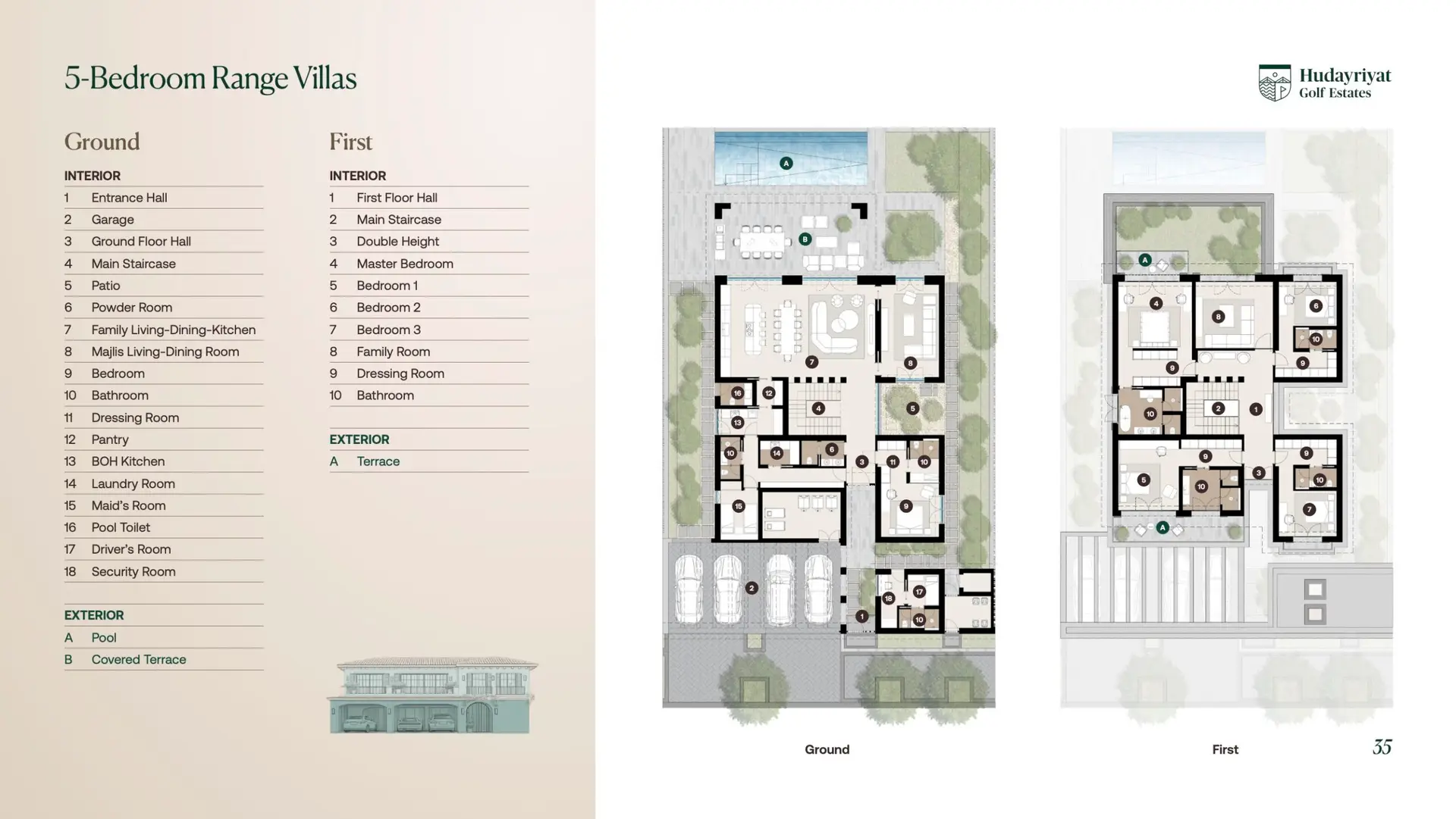 5-Bedroom Range Villas Floor Plan
