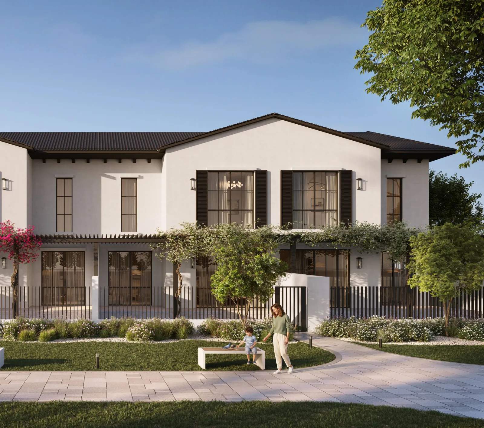 4 bedroom townhome exterior, official Modon render