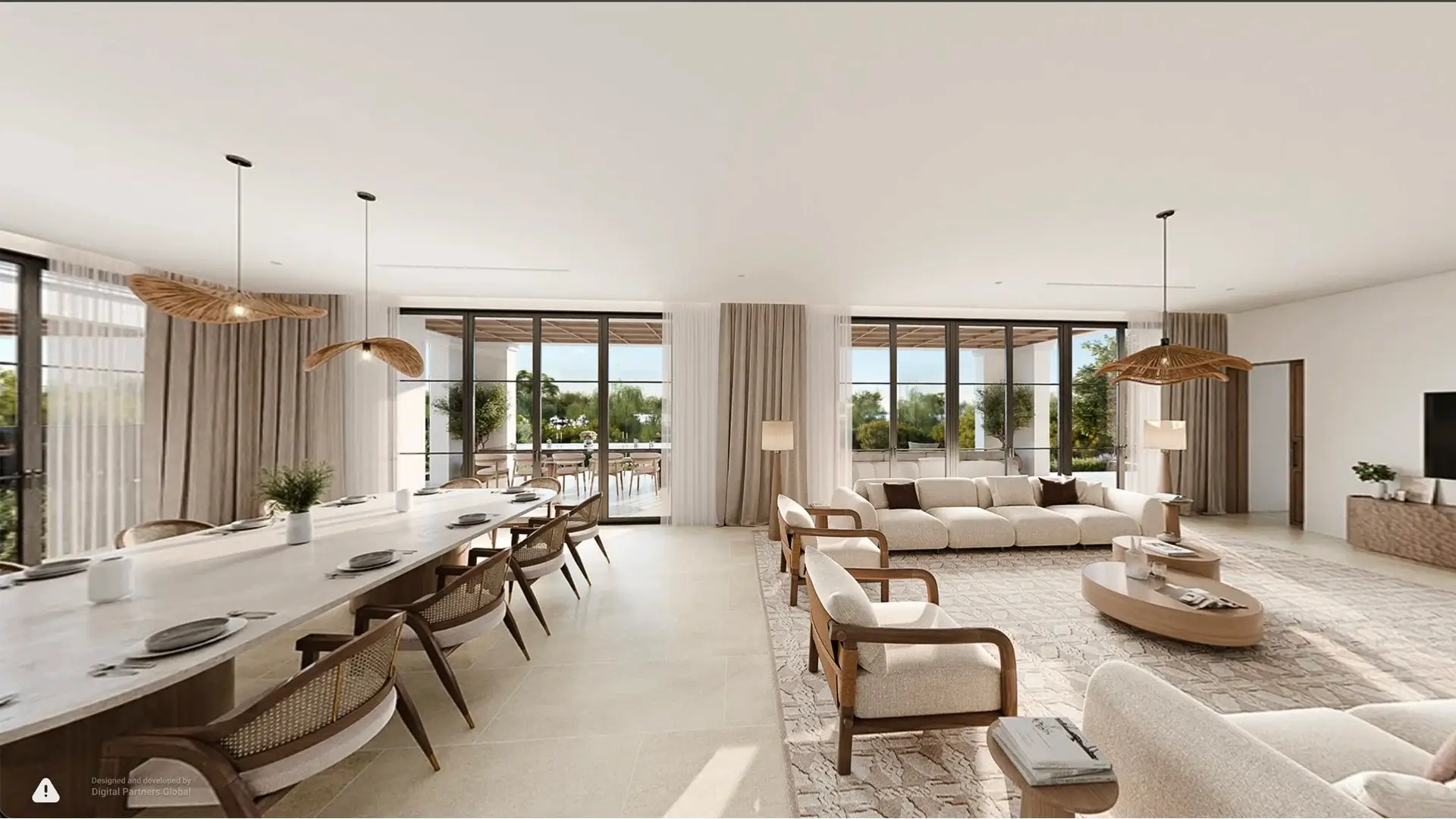 6-bedroom Fairway Villa at Hudayriyat Golf Estates overlooking 18-hole golf course Abu Dhabi